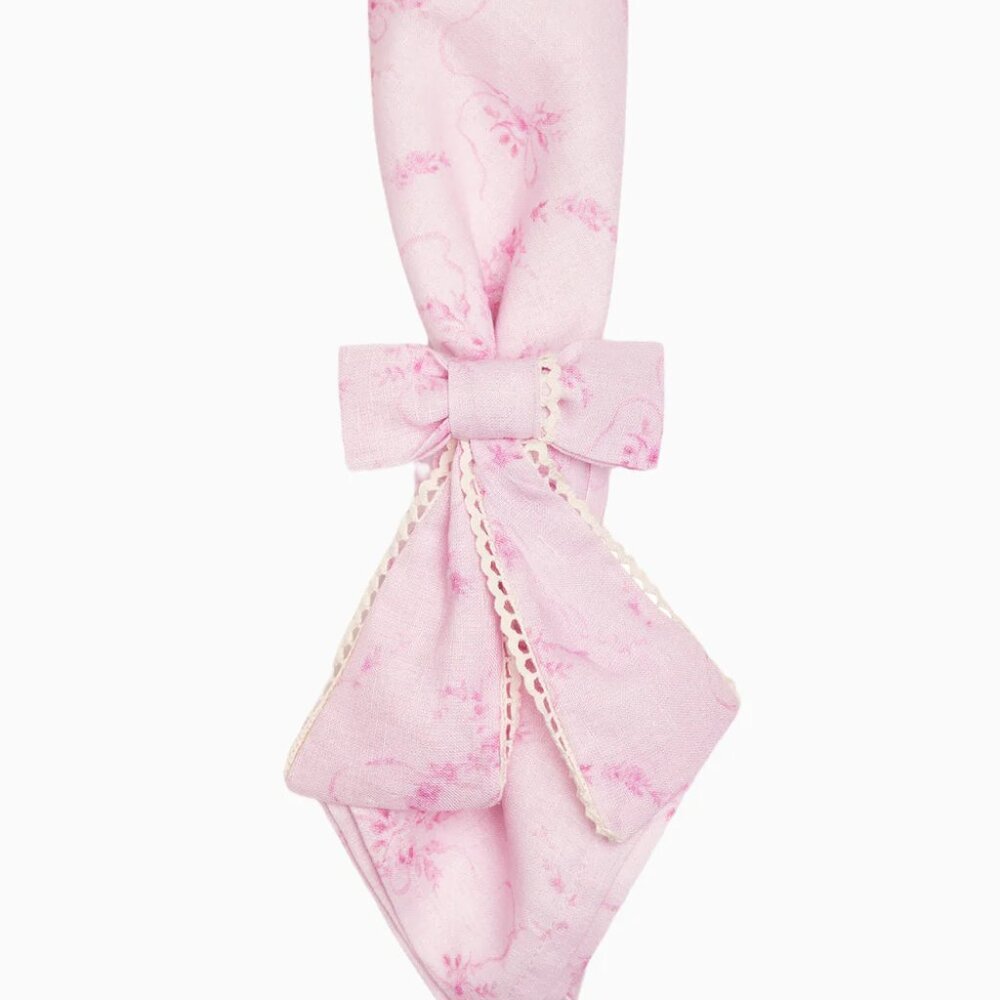 NEW NWT LOVESHACKFANCY NAPKIN RINGS SUBTLE PINK O/S $75